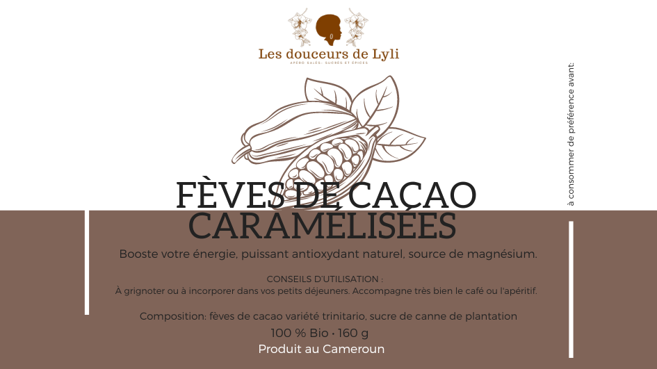 Fèves de cacao caramélisées